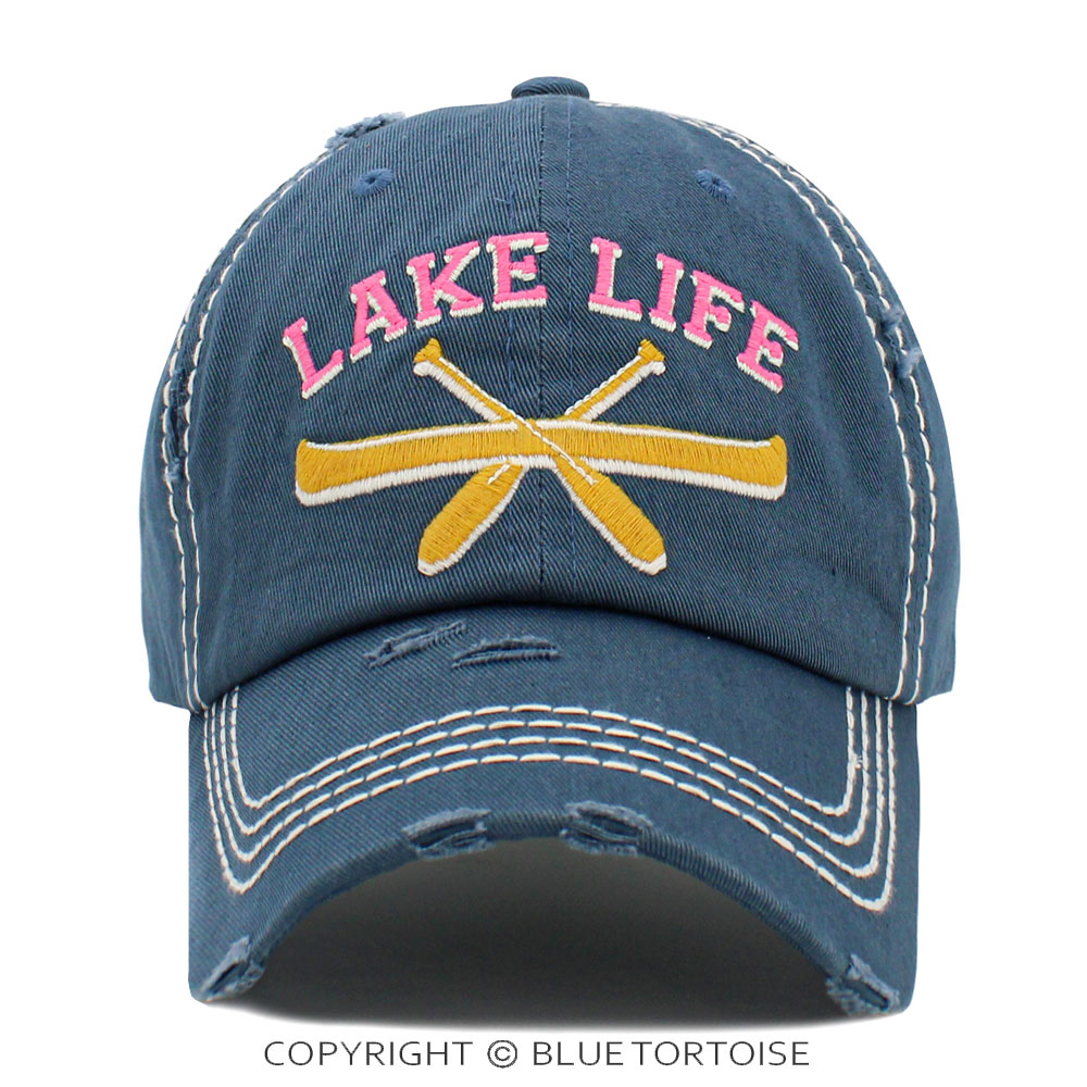 "Lake Life" Washed Vintage Ball Cap