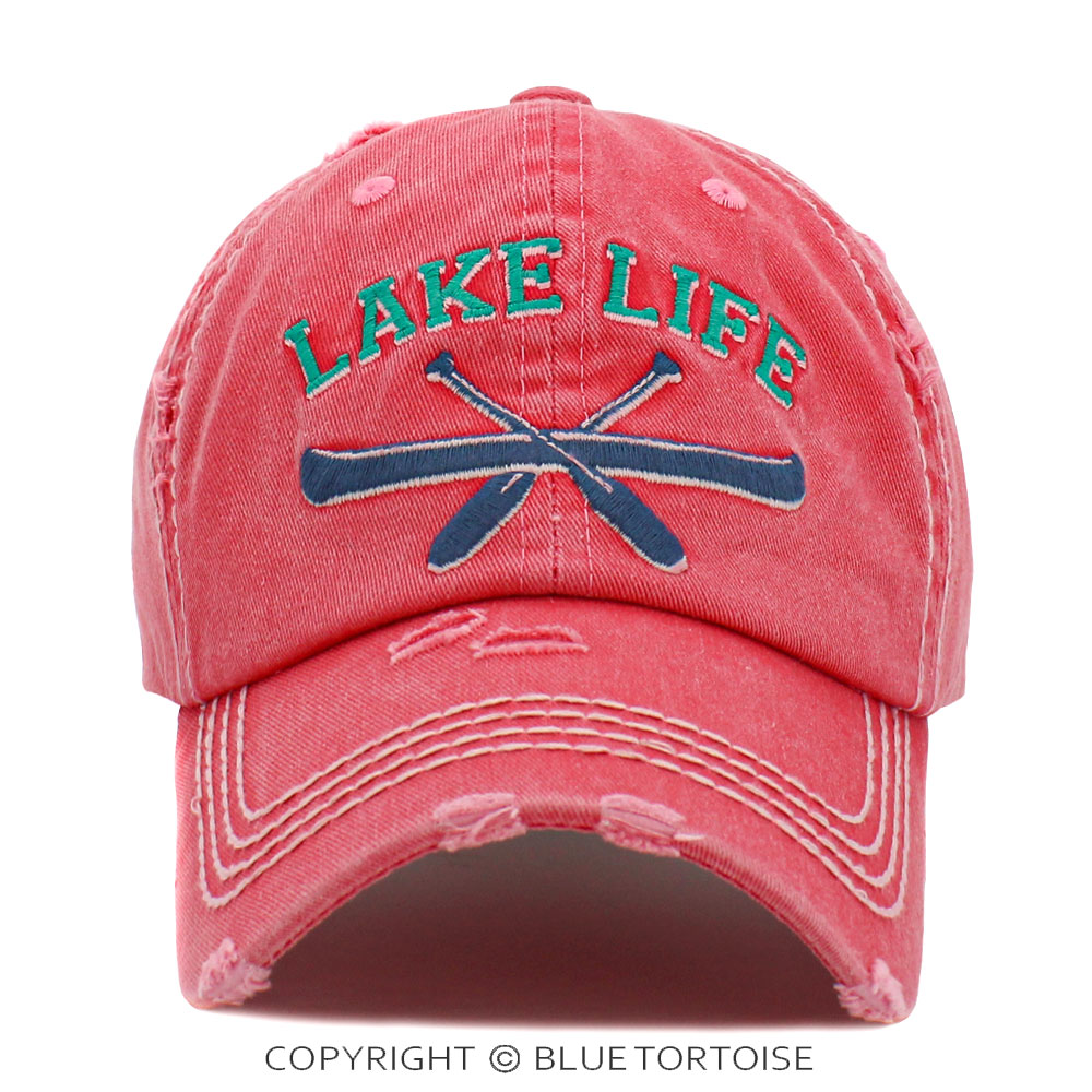 "Lake Life" Washed Vintage Ball Cap