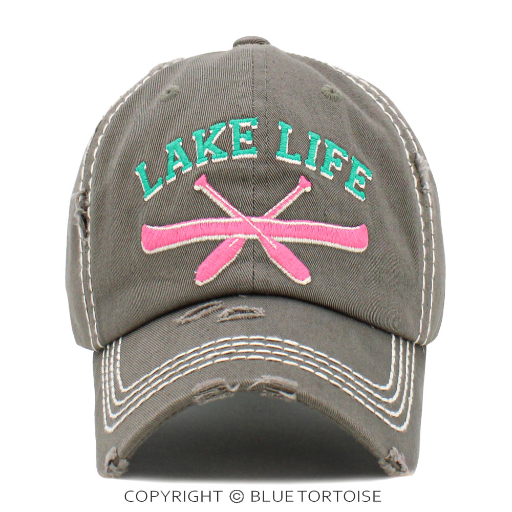 "Lake Life" Washed Vintage Ball Cap