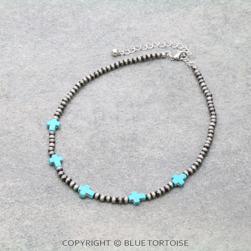 Western Cross Charm Choker