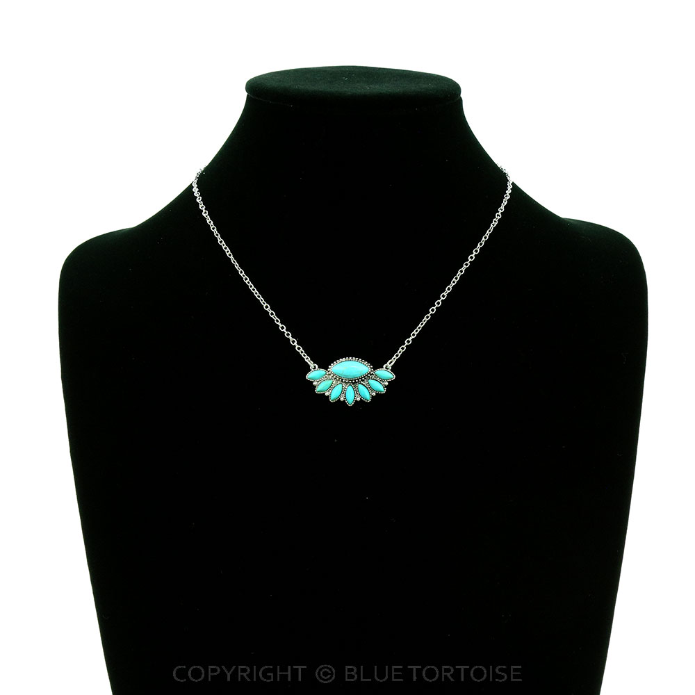 Western Geometric Semi Stone Necklace - Image 2