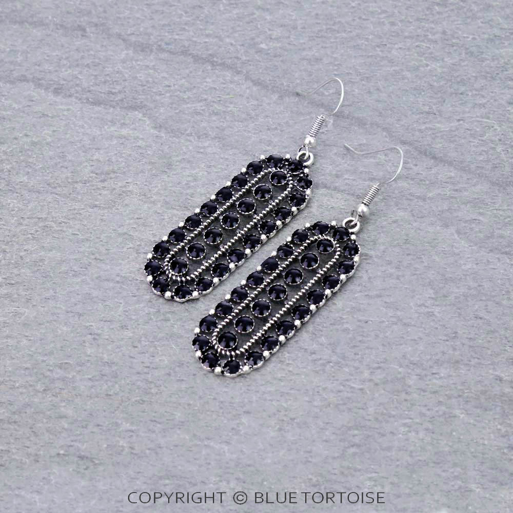 1.75" Western Epoxy Concho Dangle Earrings