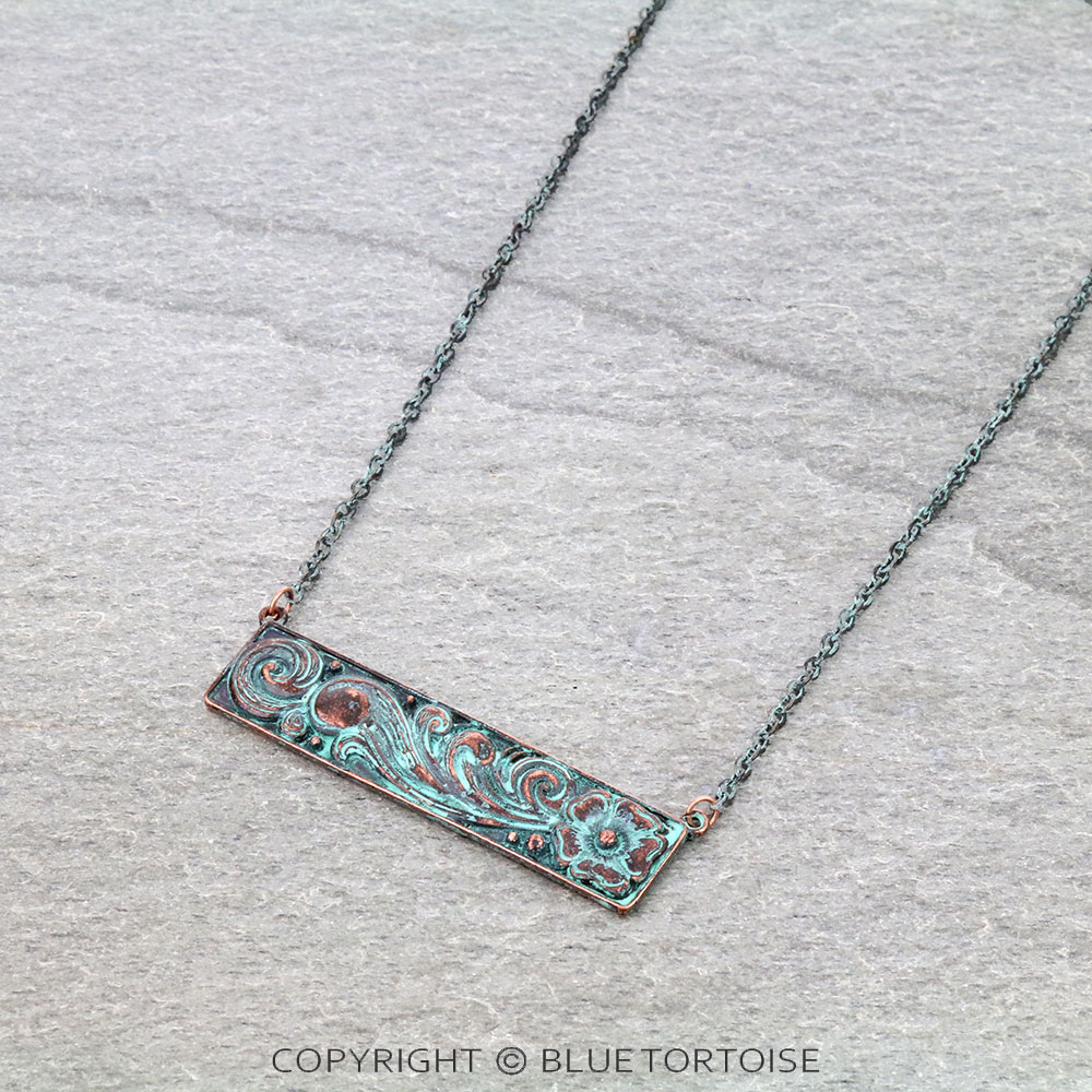 Flower Casting Bar Necklace