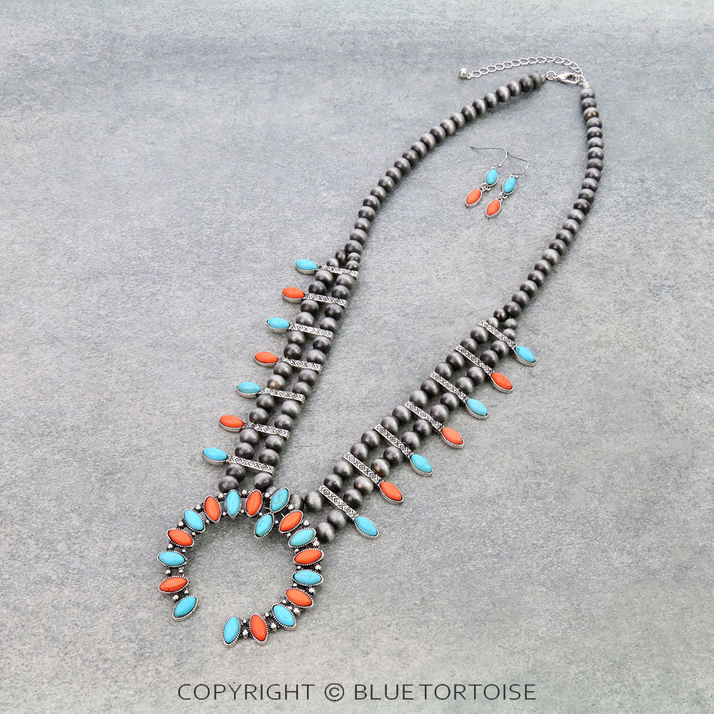 Western Squash Blossom Necklace Set