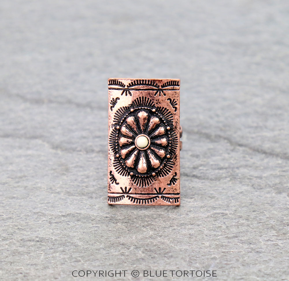 Western Concho Cuff Ring