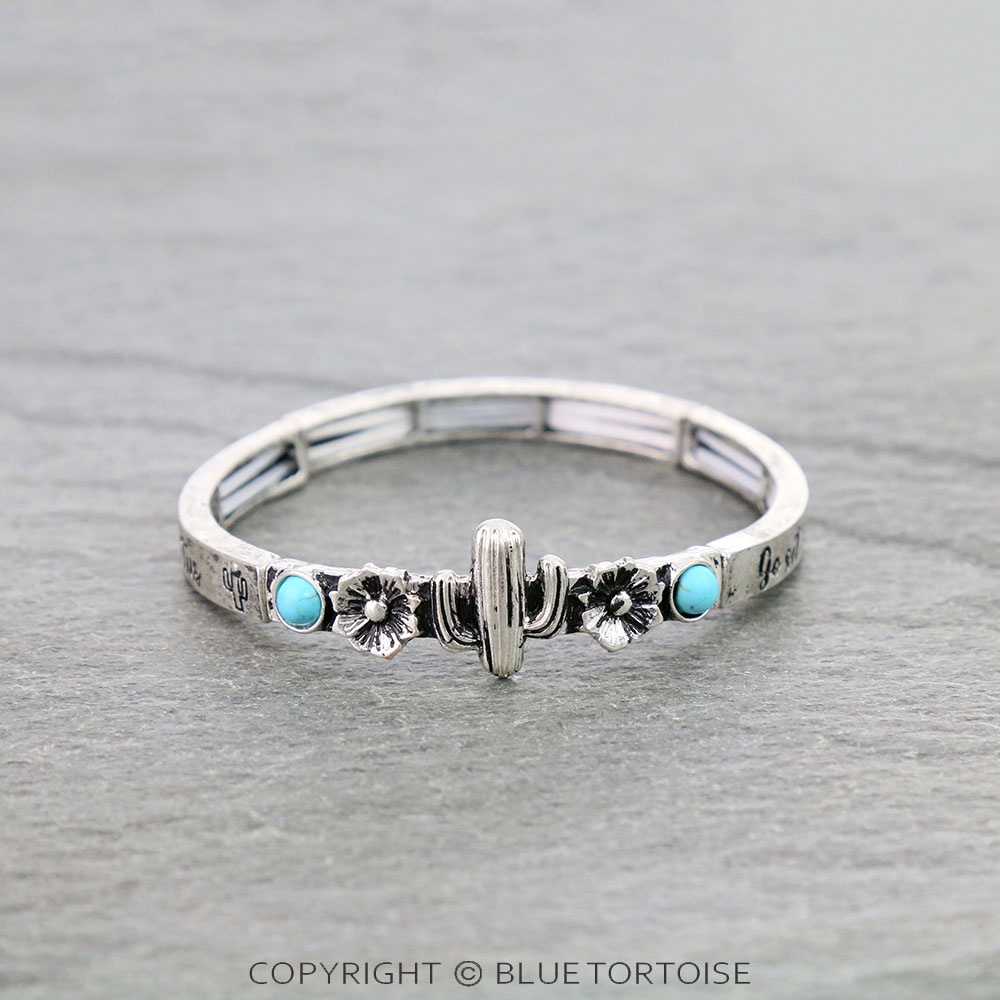 Western Cactus Stretch Bracelet