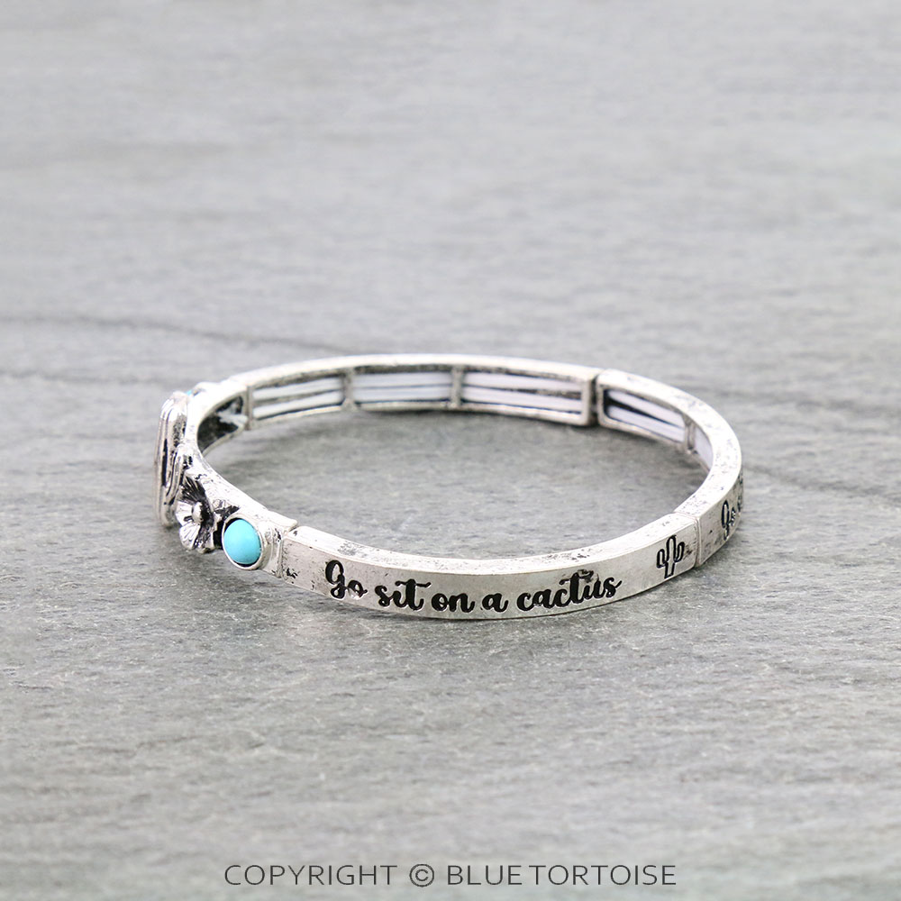 Western Cactus Stretch Bracelet - Image 2