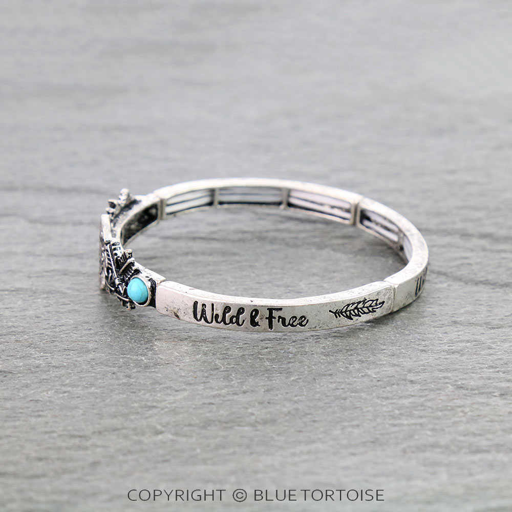 Western Indian Chief Head Stretch Bracelet - Image 2