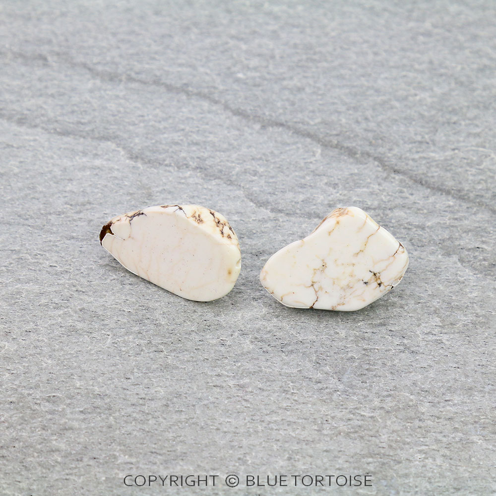 Western Slab Stone Stud Earrings - Image 3