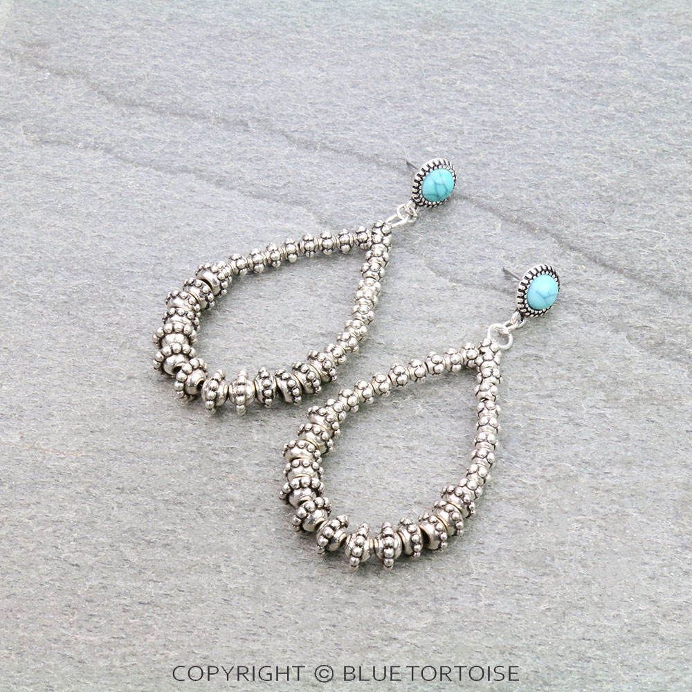 Western CCB Teardrop Stud Earrings