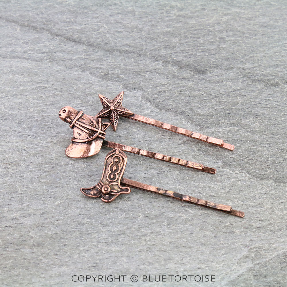 3Pcs Western Cowboy Casting Hairpin Set