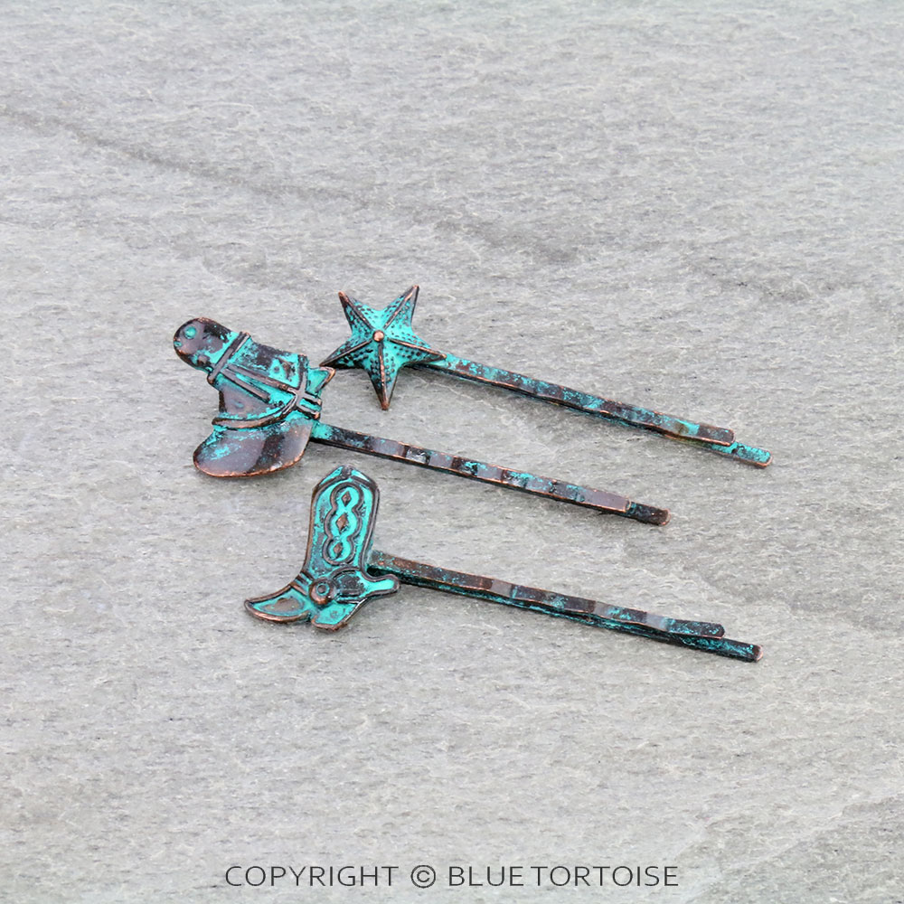 3Pcs Western Cowboy Casting Hairpin Set