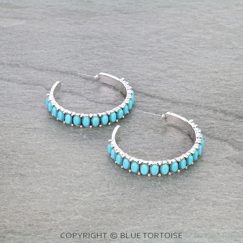 Western Design Hoop Earrings