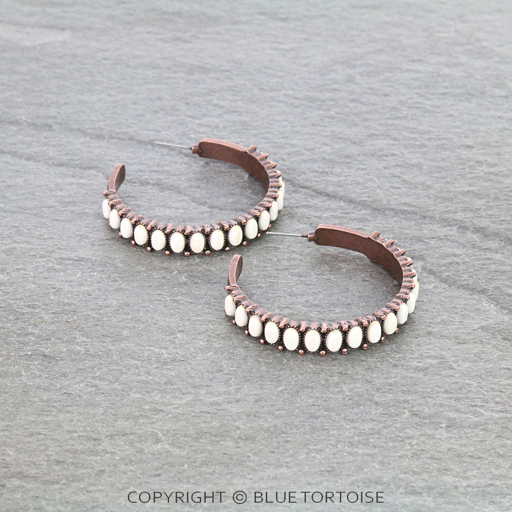 Western Design Hoop Earrings