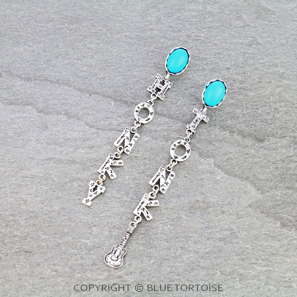 Western "HONKY TONK" Stone Stud Earrings