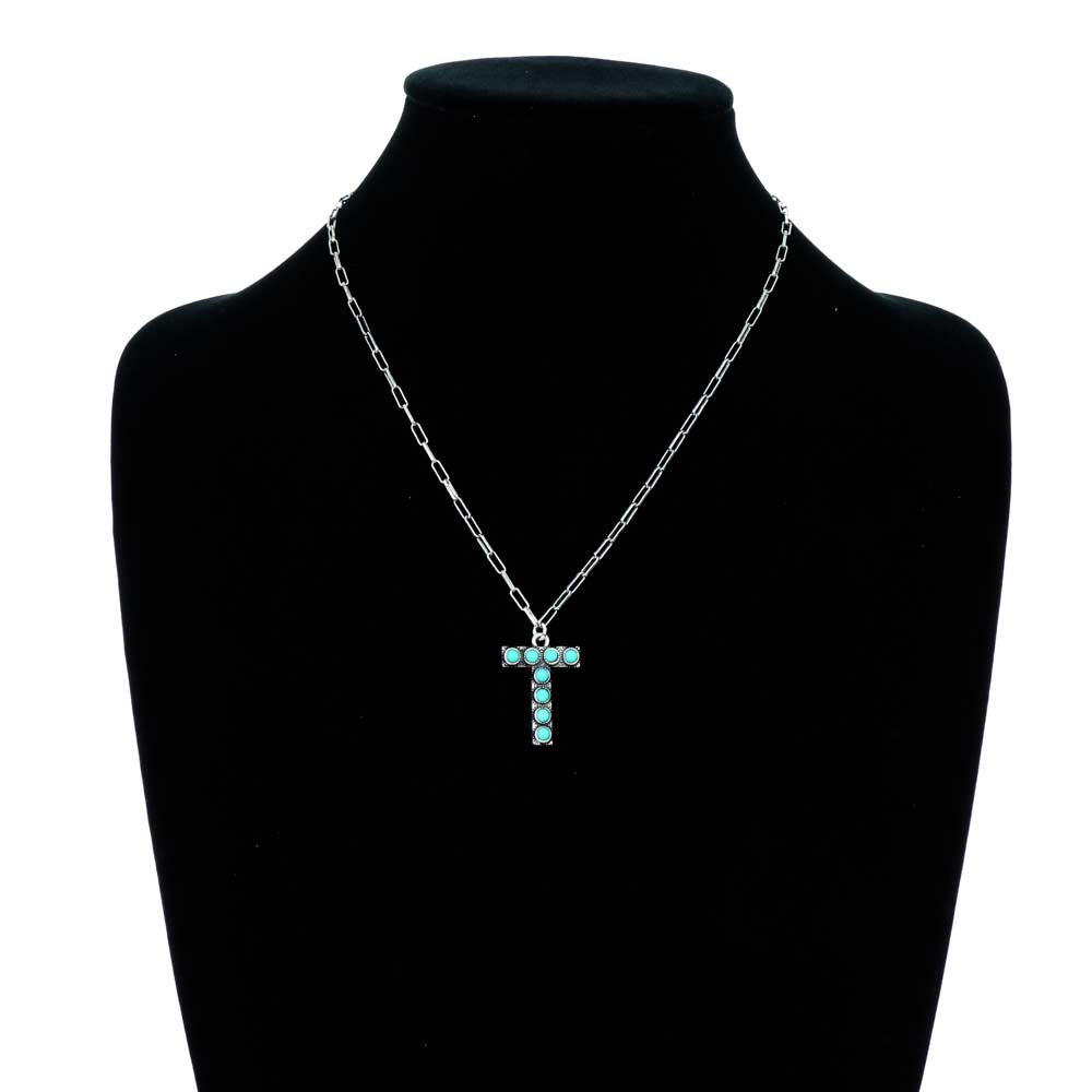 Initial “T” Stone Pendant Necklace - Image 2