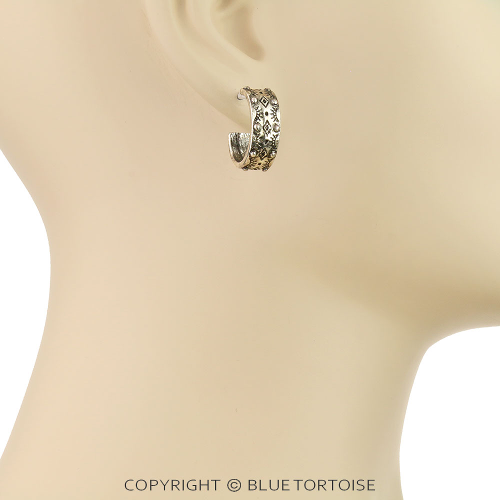 6 Pair Western Design Stud Earring Set - Image 3