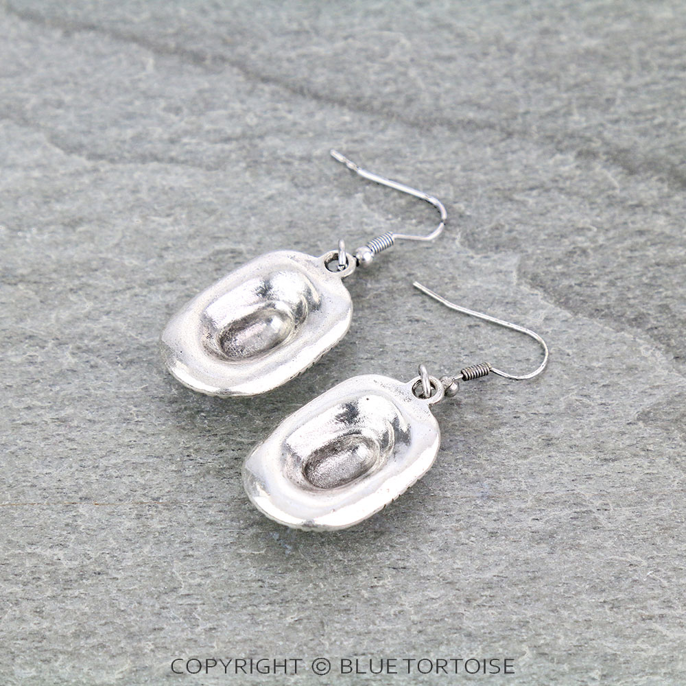 Western Cowboy Hat Dangle Earrings - Image 3
