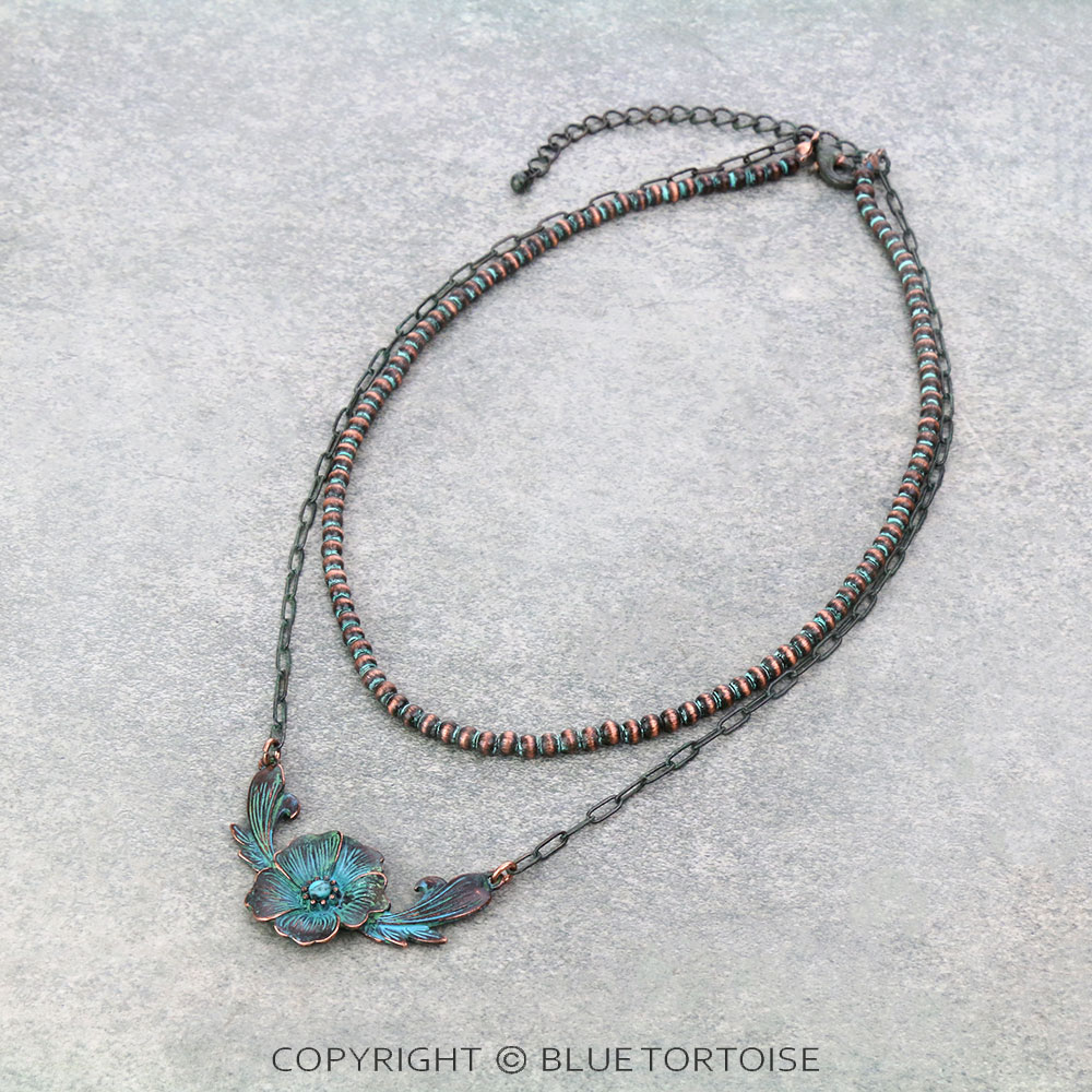 Flower Casting 2Row Necklace
