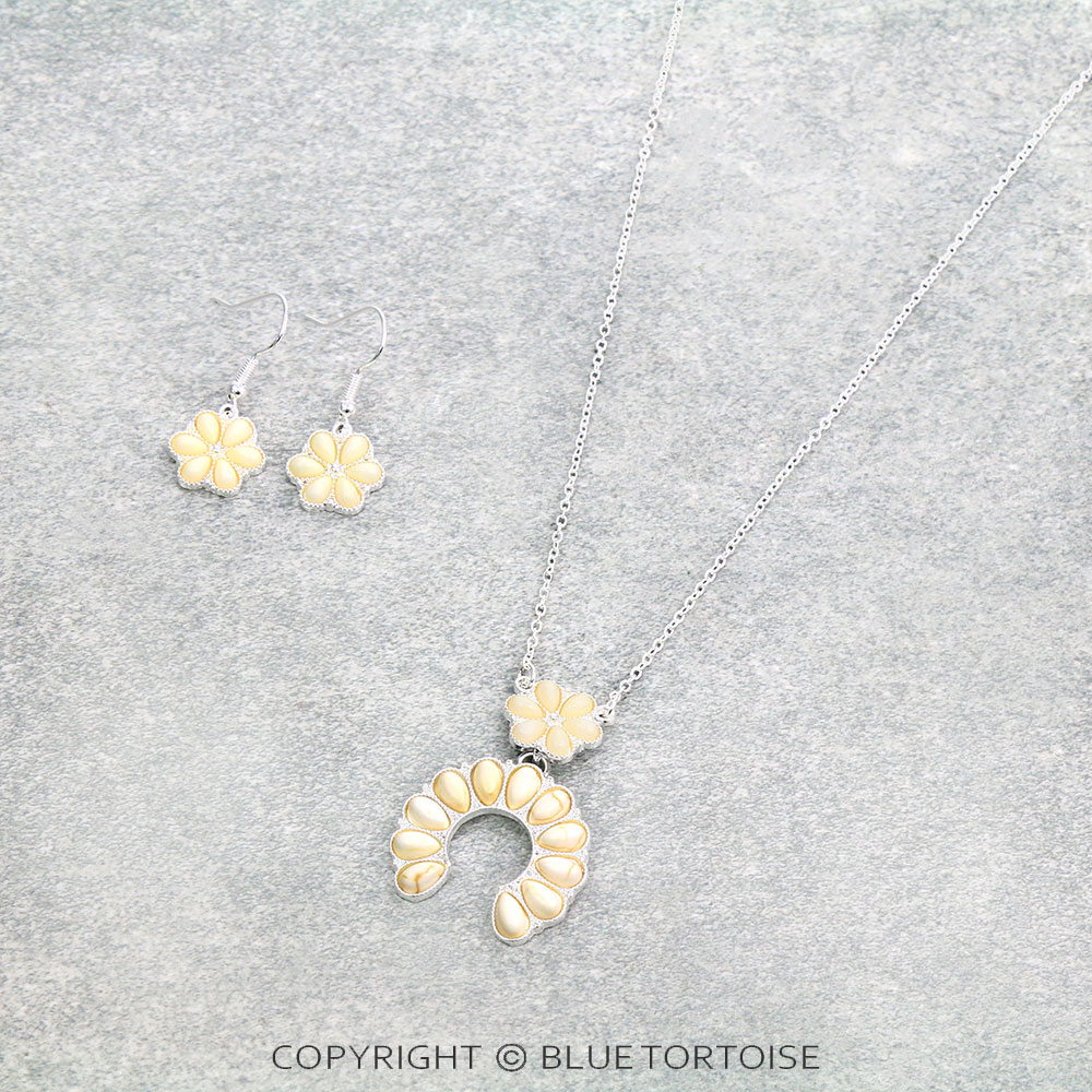 Western Squash Blossom Pendant Necklace Set