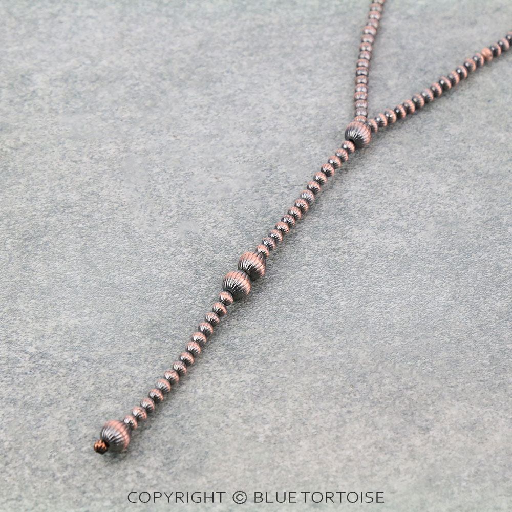 Navajo Style Pearl Y Necklace - Image 3