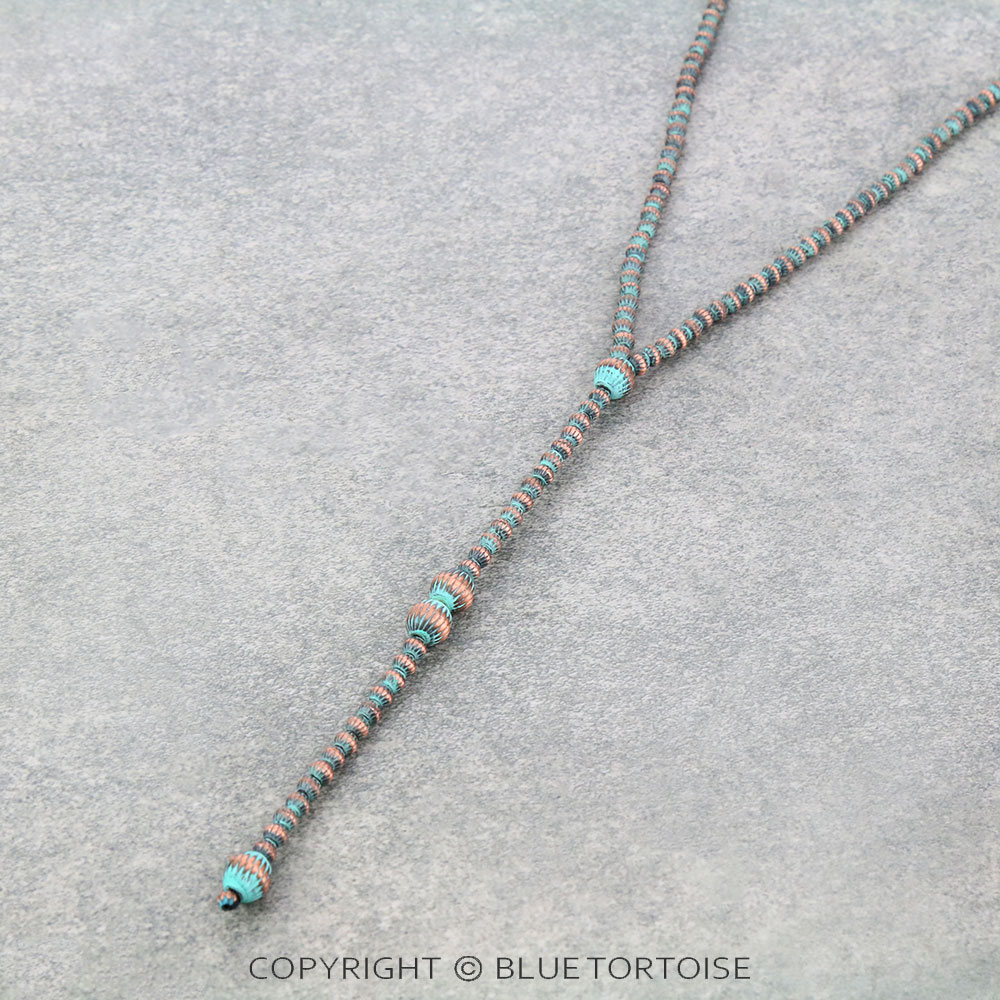 Navajo Style Pearl Y Necklace - Image 3