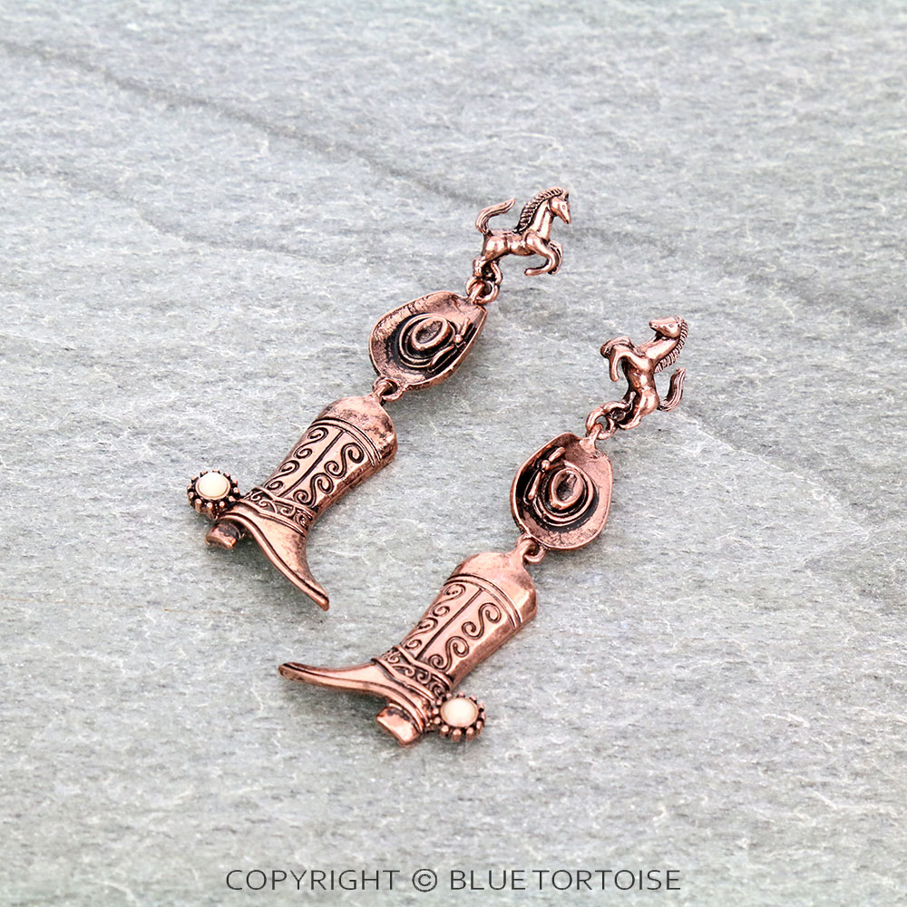 Western Rodeo Theme Stud Earrings