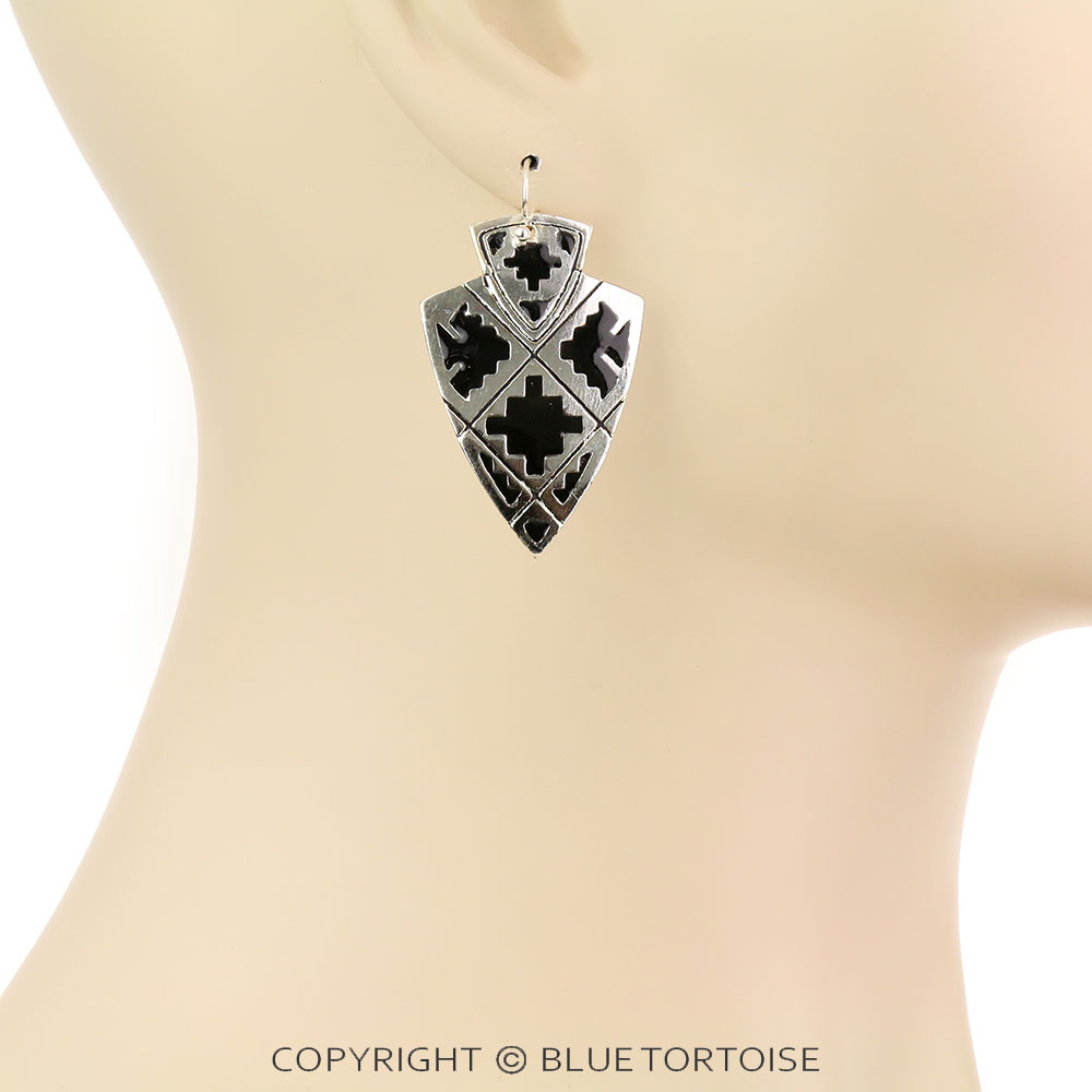 Western Arrowhead Epoxy Dangle Earrings - Image 2