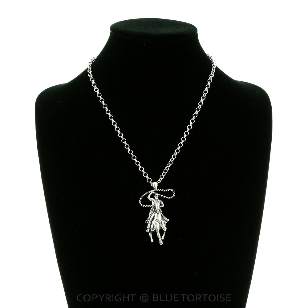 Rodeo Cowboy Pendant Necklace - Image 2