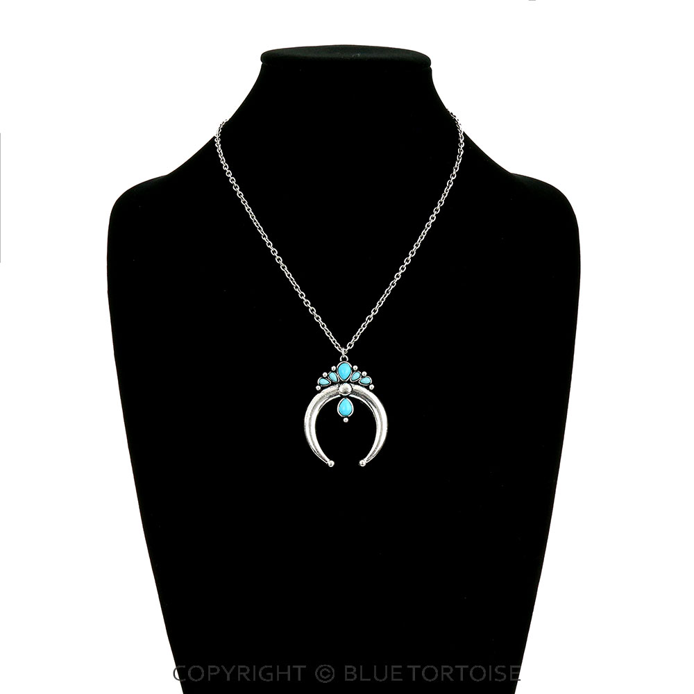 Western Squash Blossom Pendant Necklace - Image 2