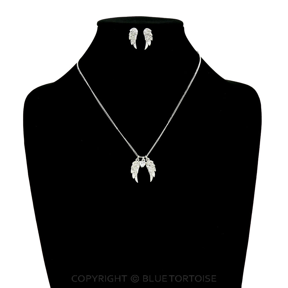 Wing Pendant Necklace Set - Image 2
