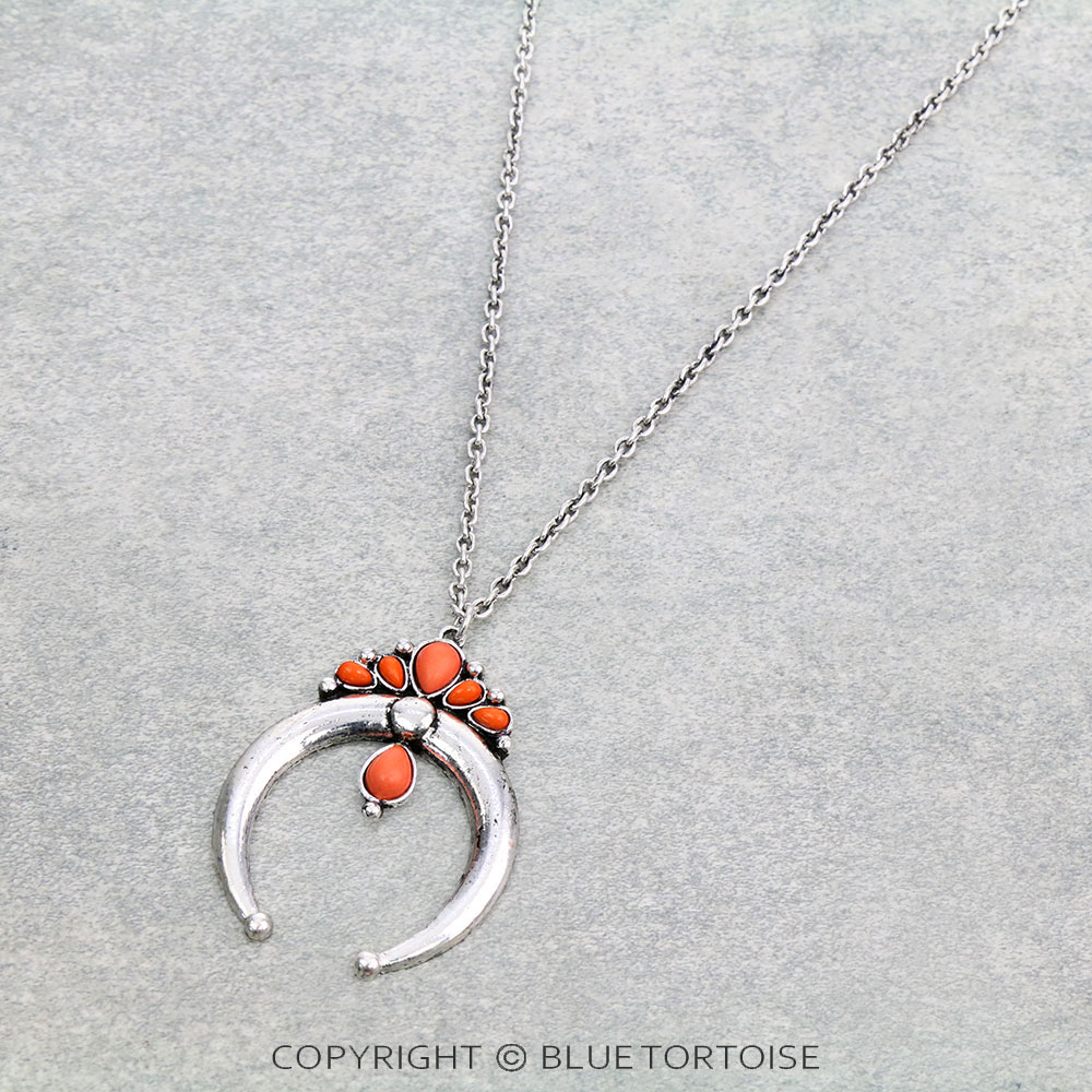 Western Squash Blossom Pendant Necklace