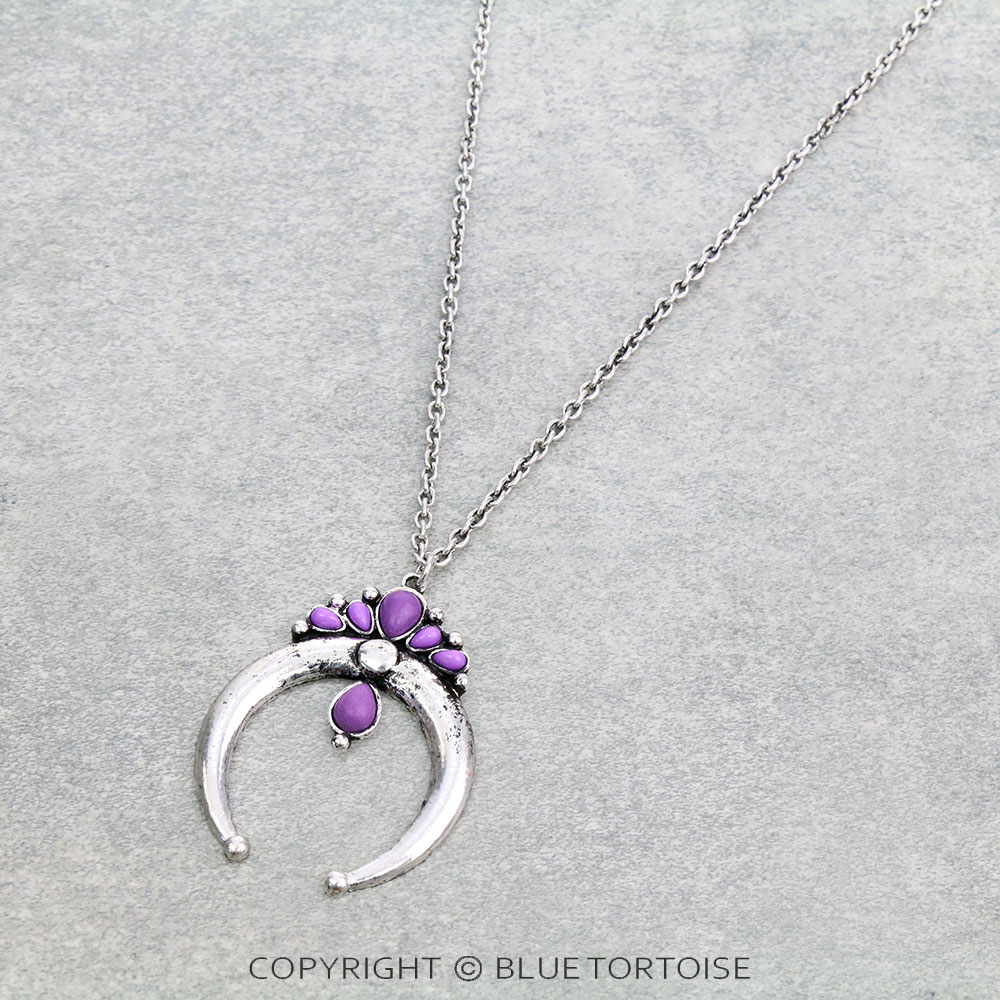Western Squash Blossom Pendant Necklace