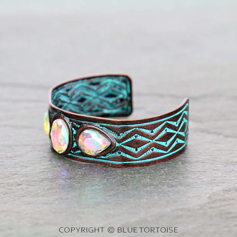 Western Design with Stone Cuff Bracelet - Image 2