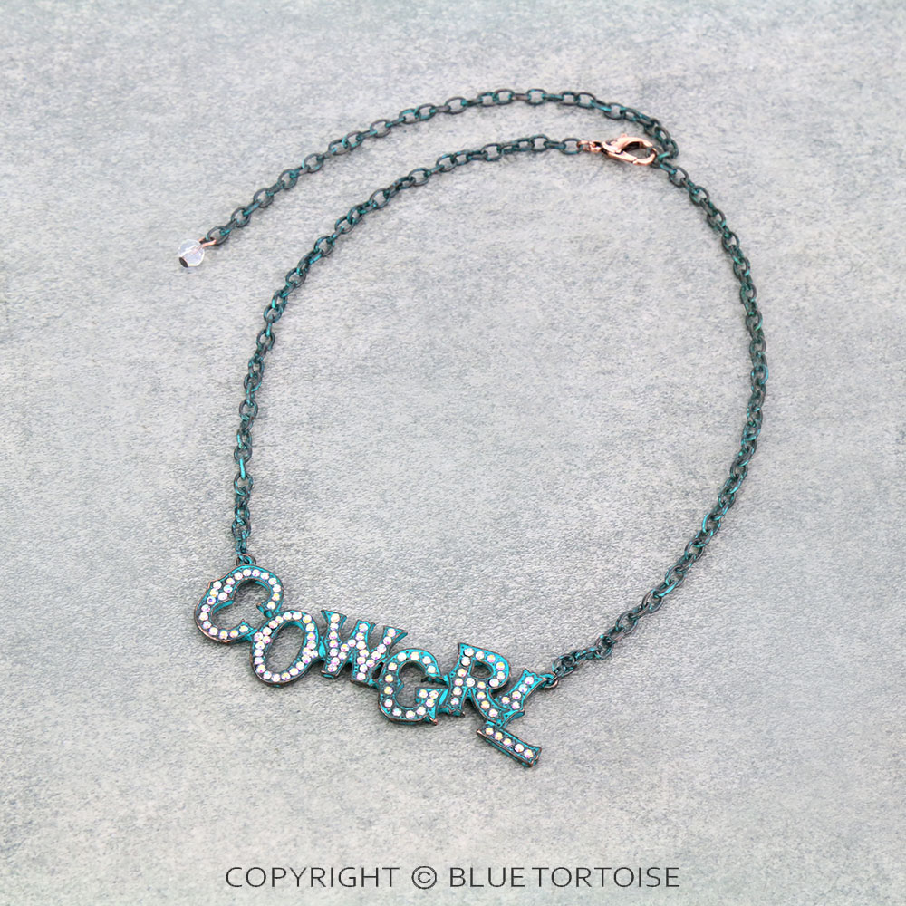"COWGRL" Stone Chain Necklace