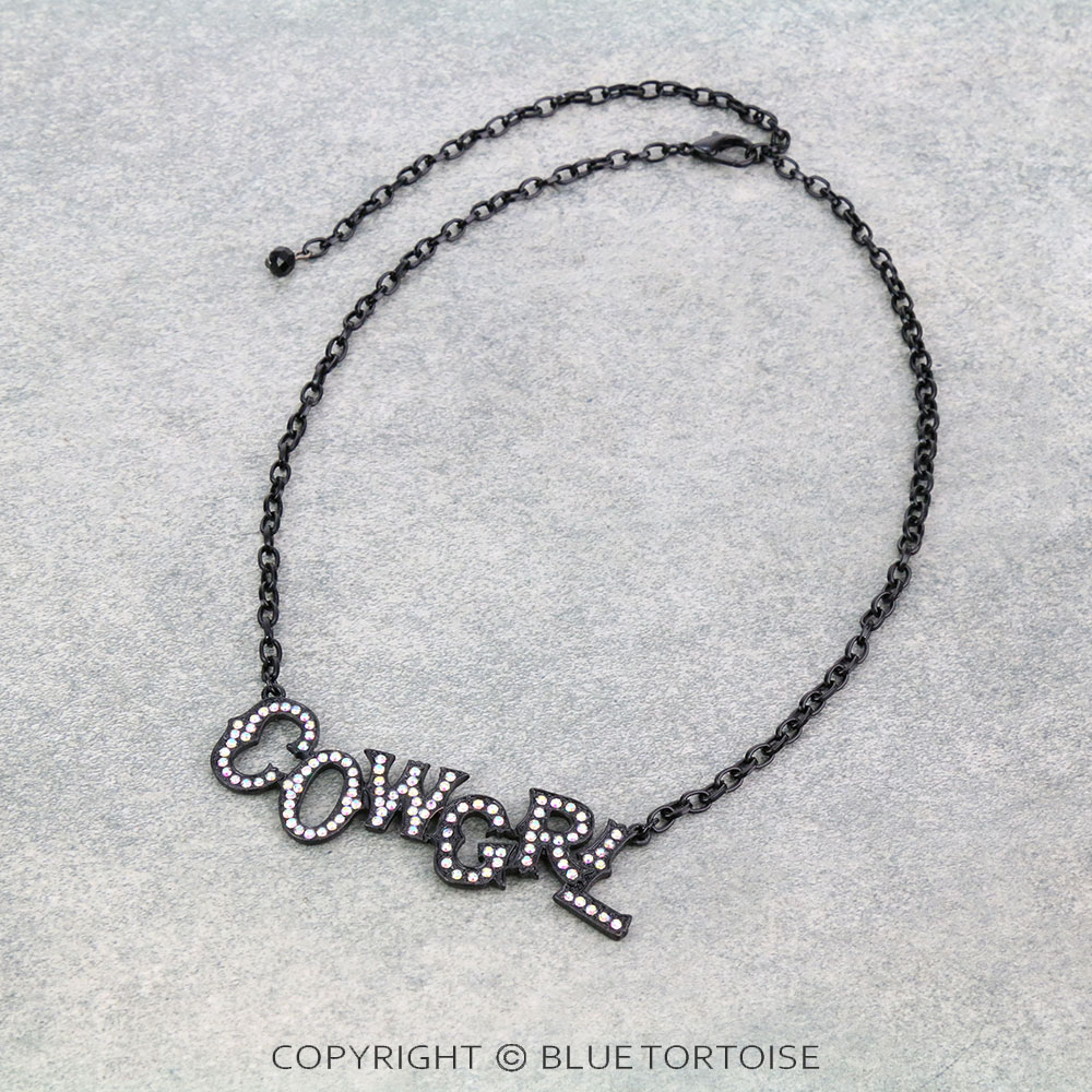 "COWGRL" Stone Chain Necklace