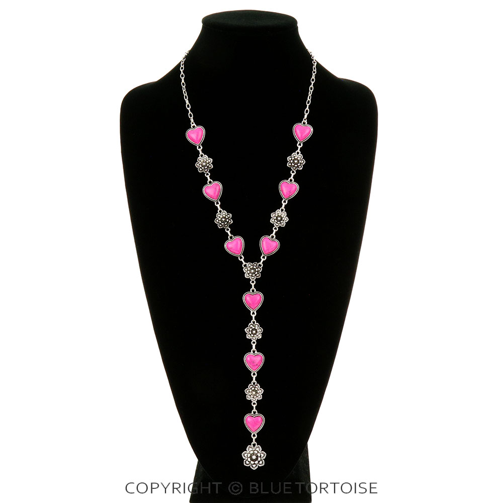 Heart Stone Y Necklace - Image 2