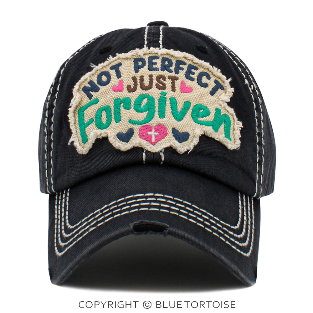 "Not Perfect Just Forgiven" Washed Vintage Ball Cap