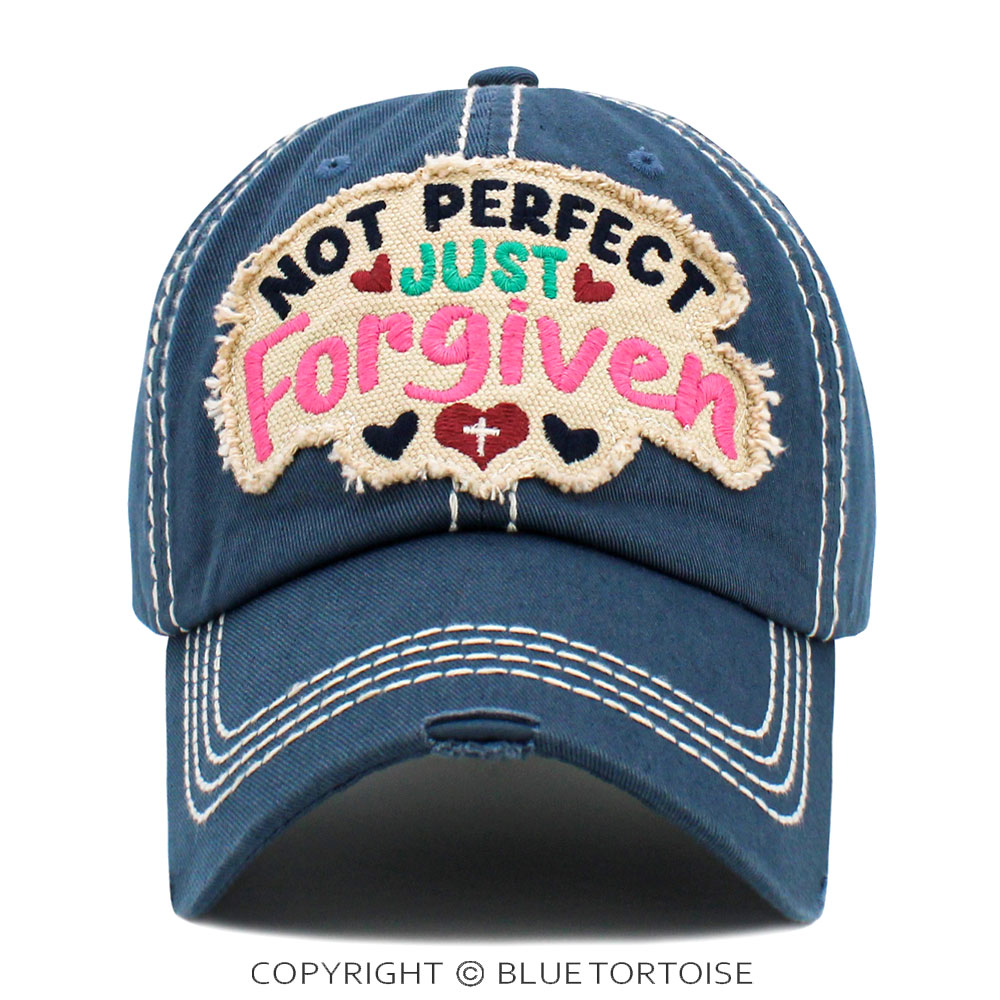 "Not Perfect Just Forgiven" Washed Vintage Ball Cap