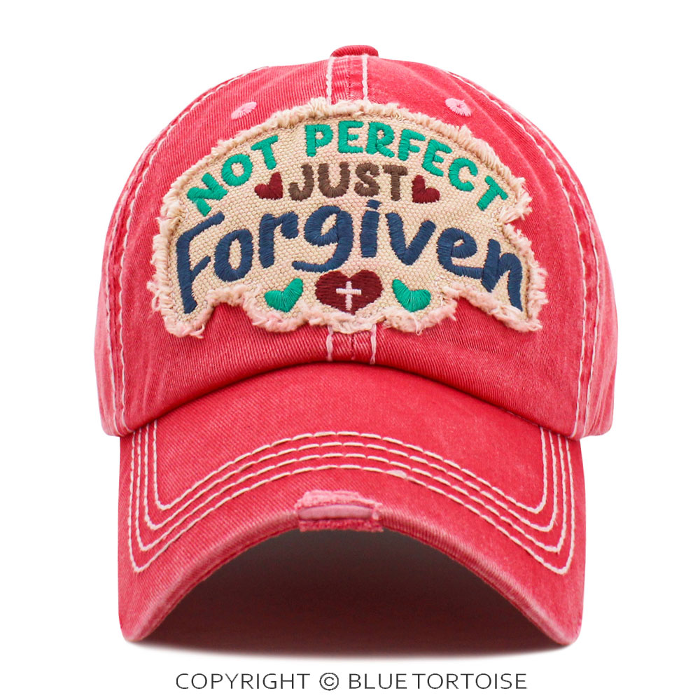 "Not Perfect Just Forgiven" Washed Vintage Ball Cap
