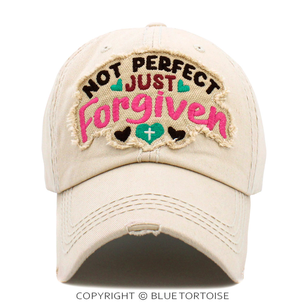"Not Perfect Just Forgiven" Washed Vintage Ball Cap