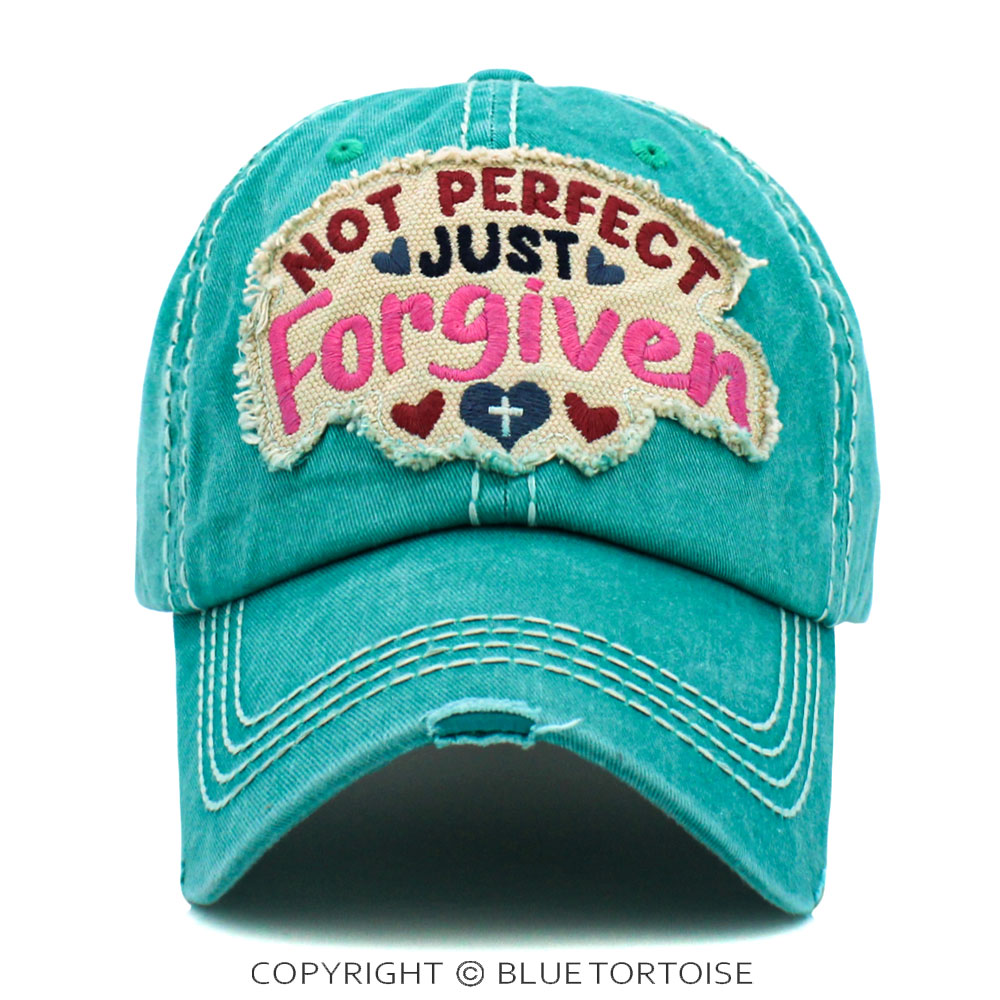 "Not Perfect Just Forgiven" Washed Vintage Ball Cap