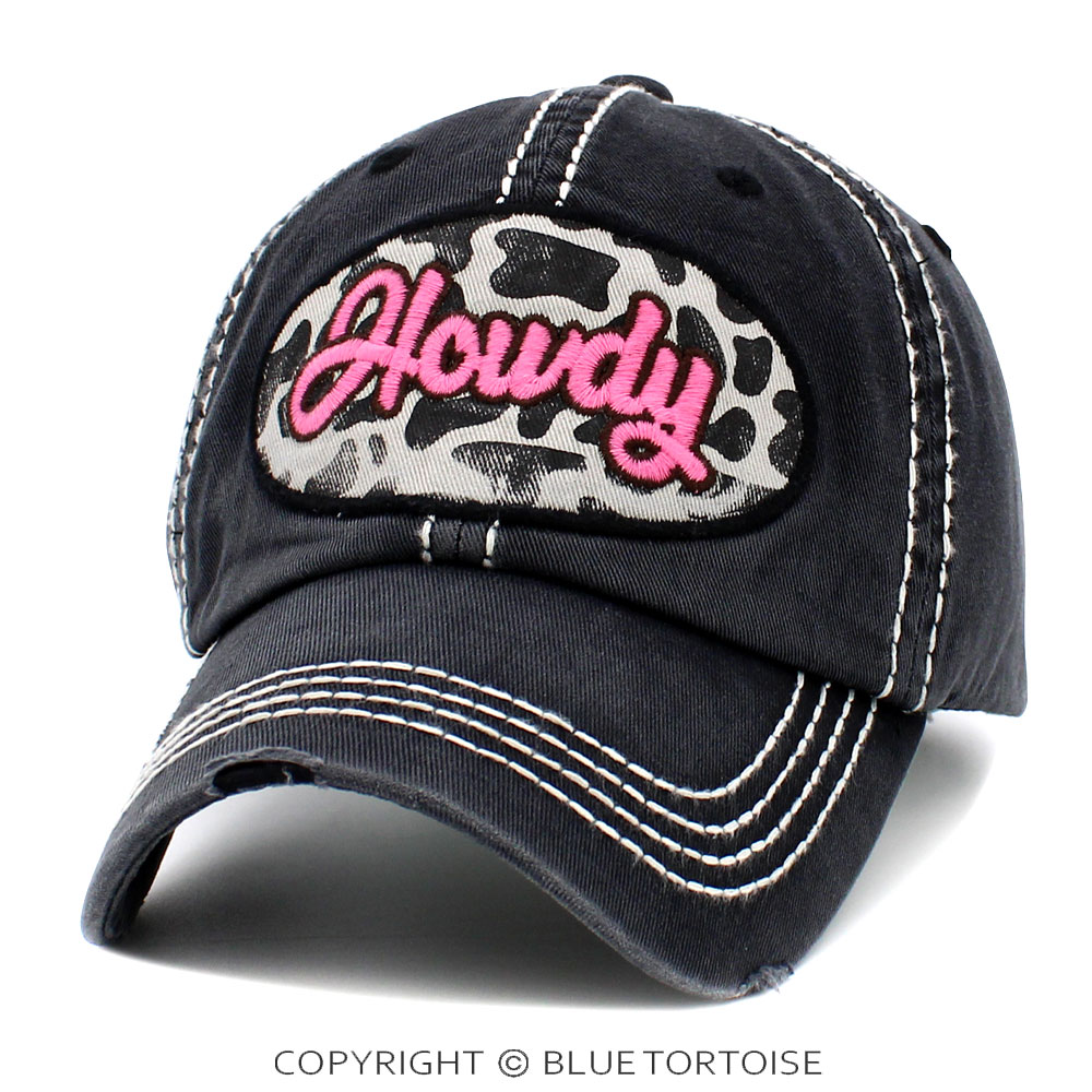 "Howdy" Washed Vintage Ball Cap - Image 2