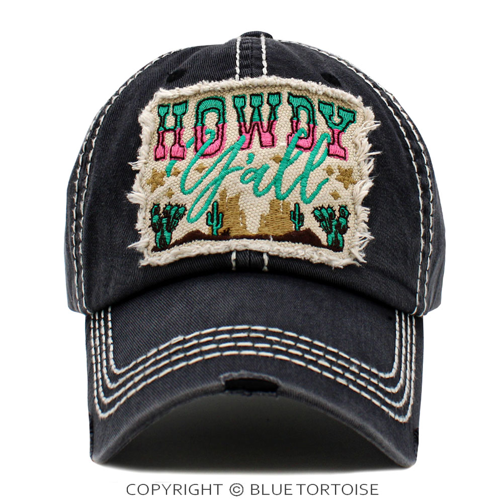 "Howdy Y'all" Washed Vintage Ball Cap