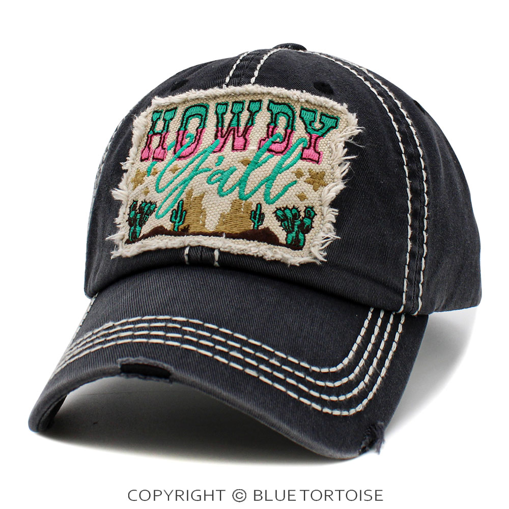 "Howdy Y'all" Washed Vintage Ball Cap - Image 2