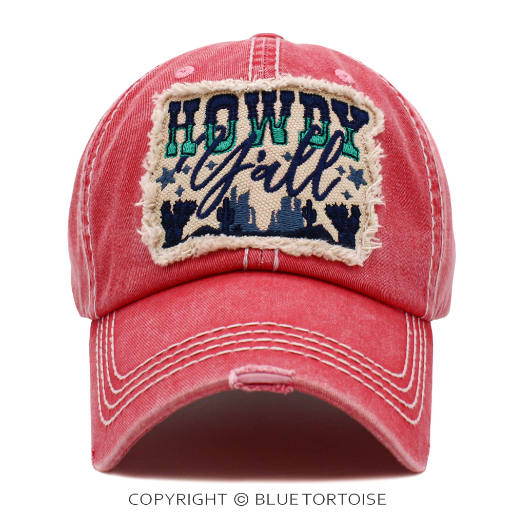 "Howdy Y'all" Washed Vintage Ball Cap