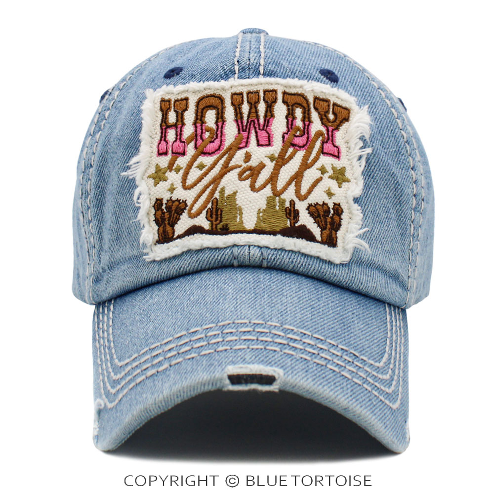 "Howdy Y'all" Washed Vintage Ball Cap