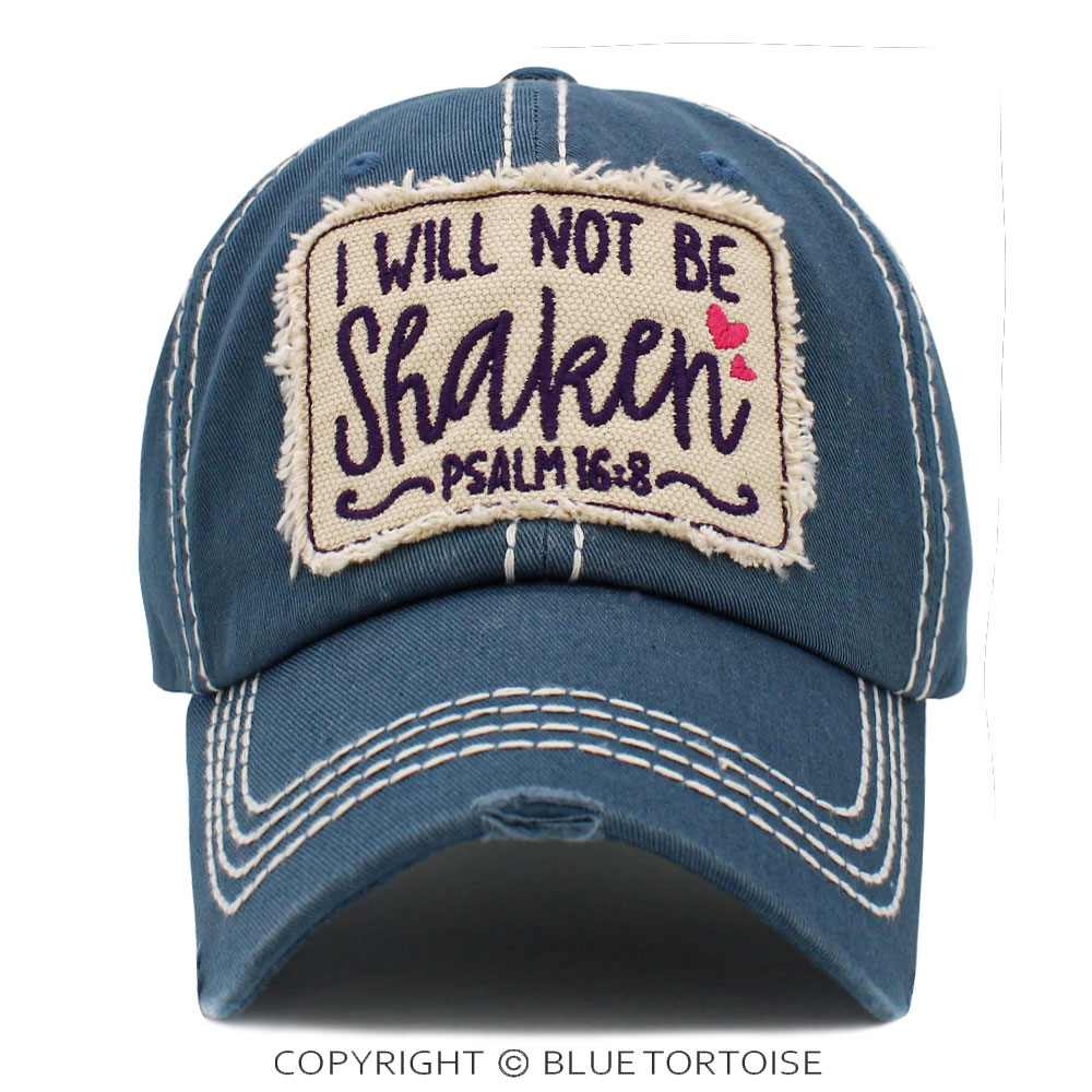"I Will Not Be Shaken" Washed Vintage Ball Cap