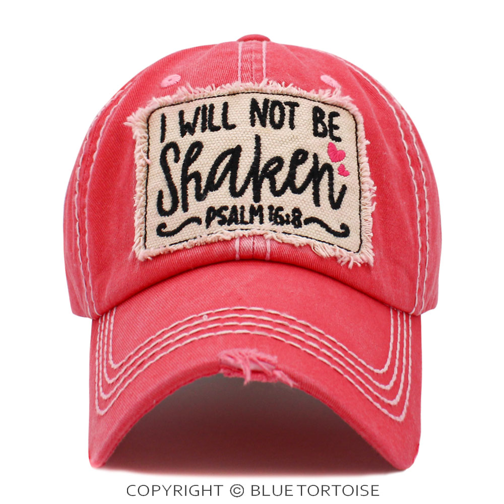 "I Will Not Be Shaken" Washed Vintage Ball Cap