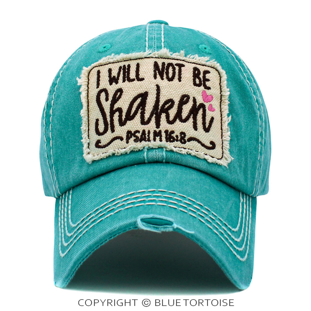 "I Will Not Be Shaken" Washed Vintage Ball Cap